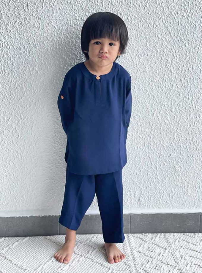 Baju Melayu Ali in Navy Blue