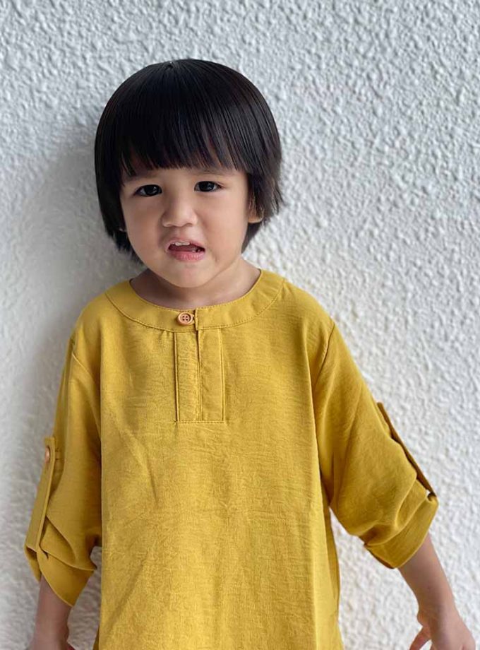 Baju Melayu Ali in Mustard Yellow