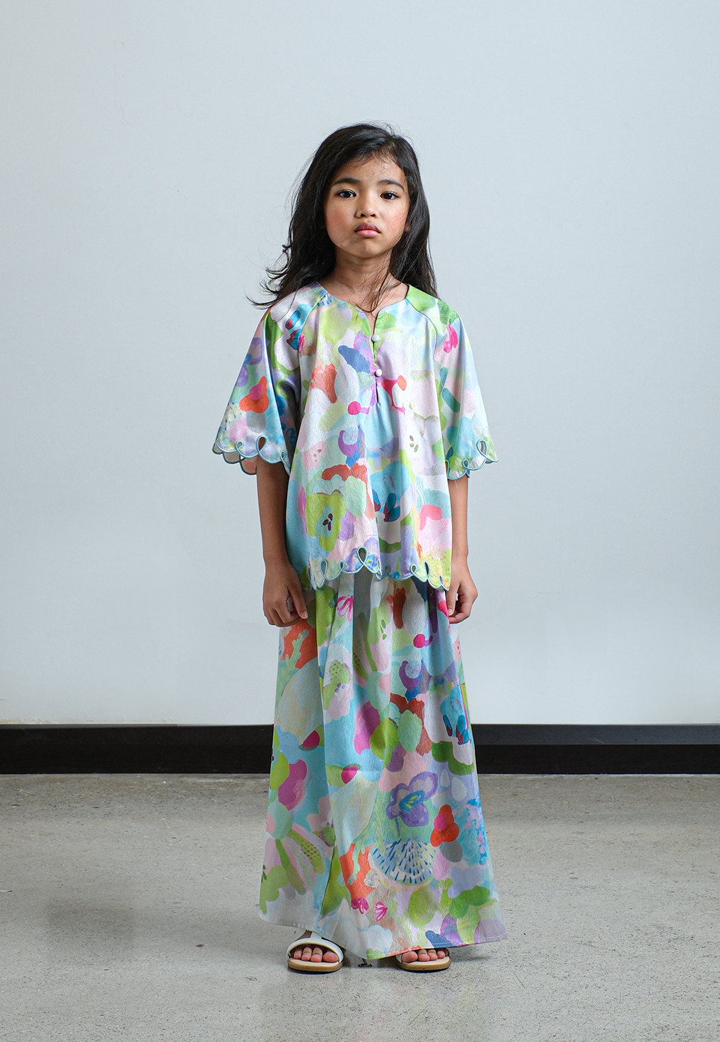 Rinka Print for Girls in Neon