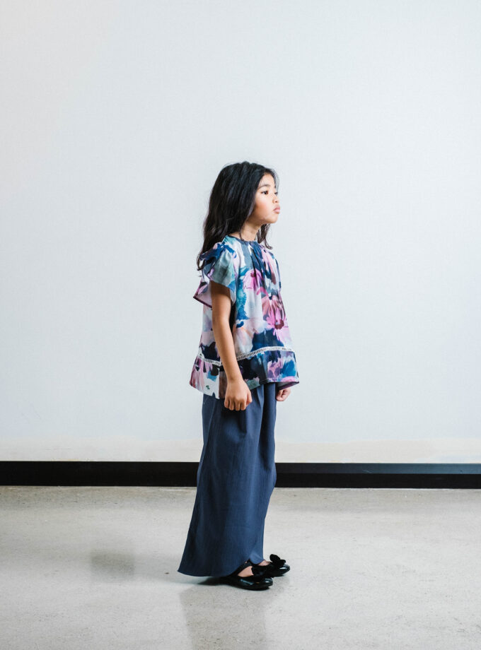 Rei Kurung Girls in Charcoal