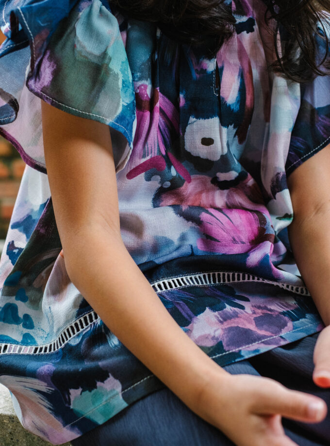 Rei Kurung Girls in Charcoal