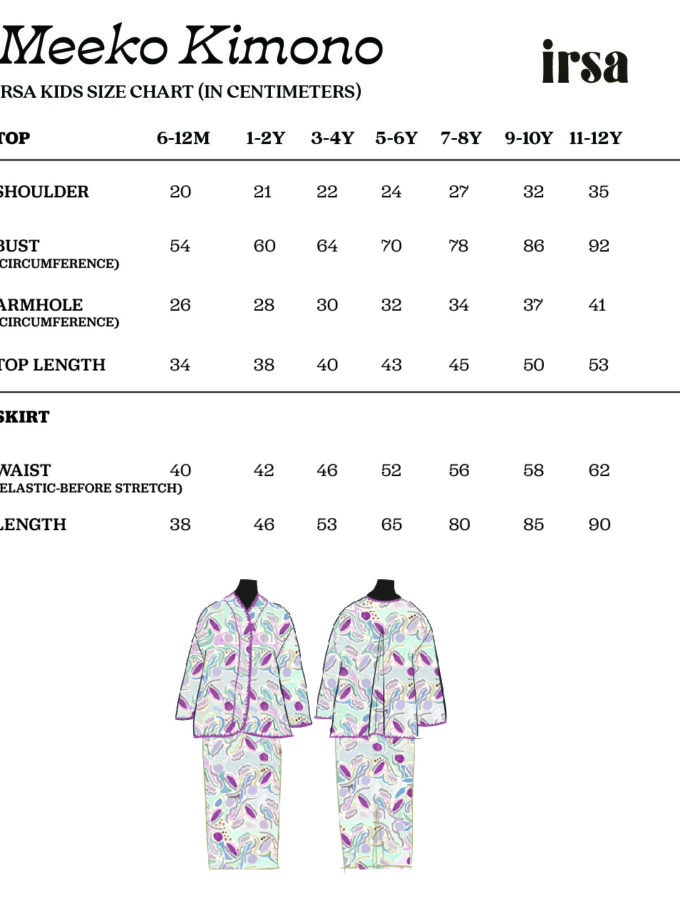 Meeko Kimono Kurung Kids in Candy Pink