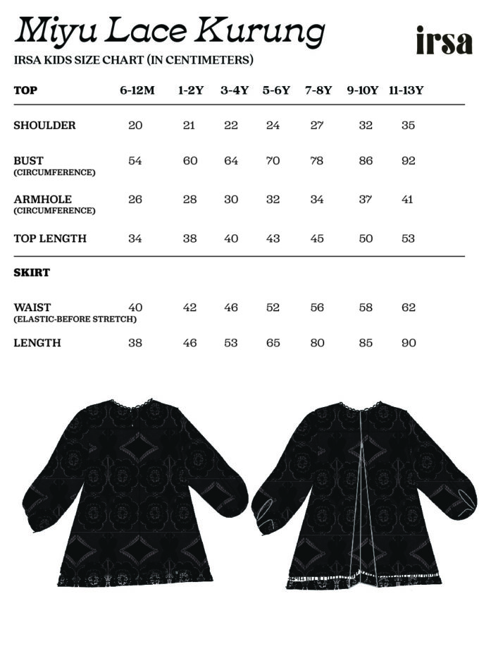 Miyu Kurung Kids in Black