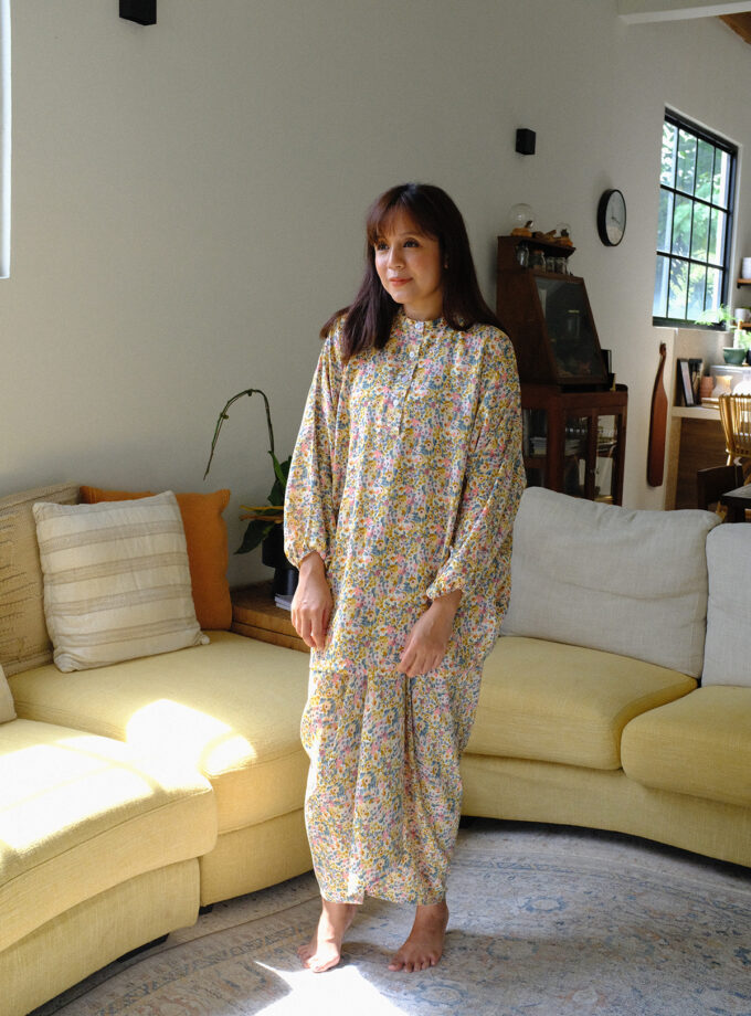 Lea Kurung Set in Hana Yellow Floral