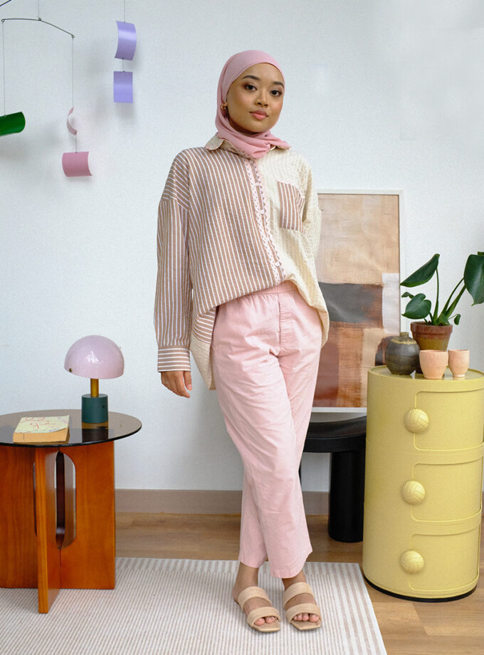 Charlie Wavy Shirt in Tiramisu