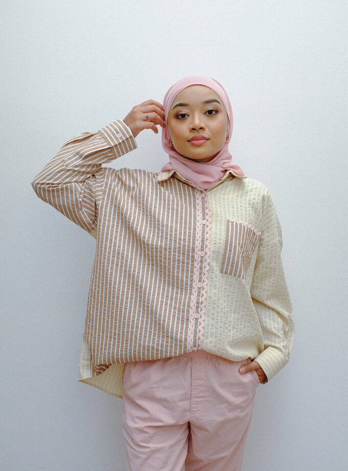 Charlie Wavy Shirt in Tiramisu