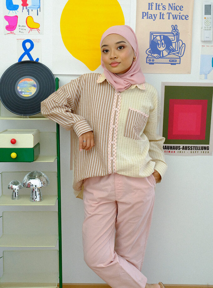 Charlie Wavy Shirt in Tiramisu