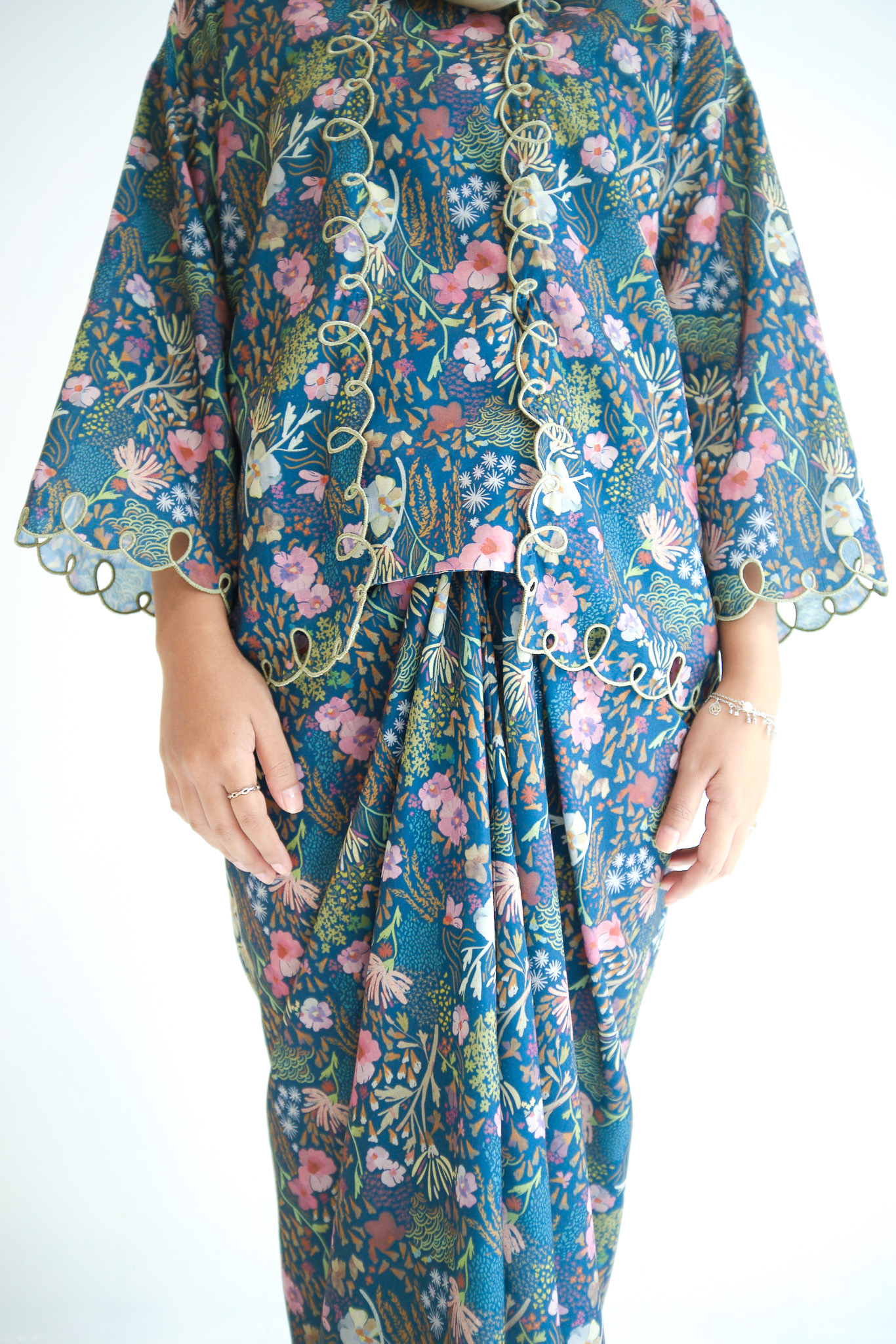 Printed Instant Pareo in Antrologie Forest Green