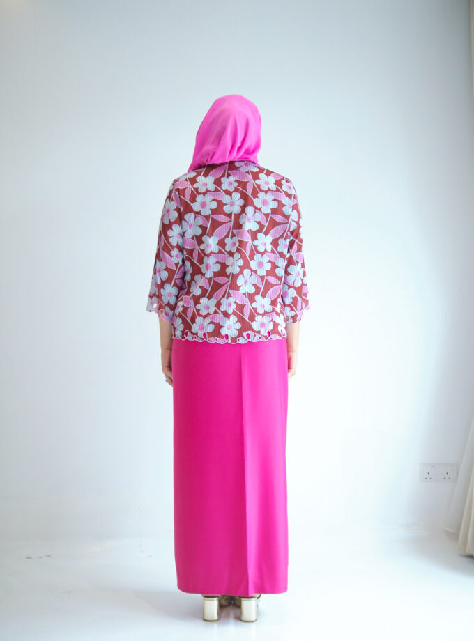 Sakura Kebaya Women Set in Ruby Red