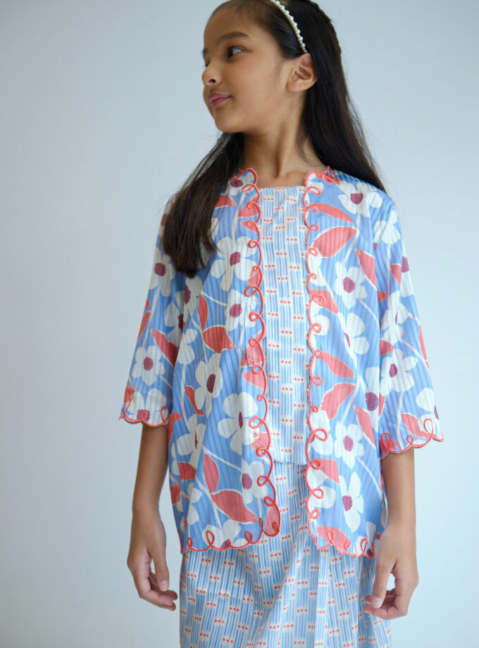 Sakura Kebaya Kids Set in Powder Blue