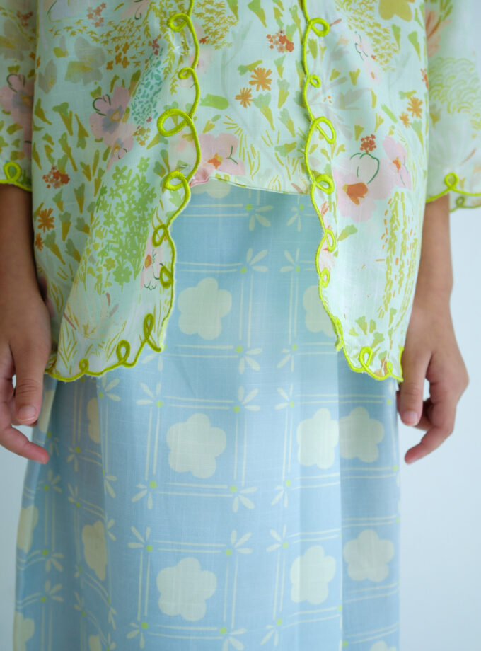 Printed Instant Pareo in Quirky Blue