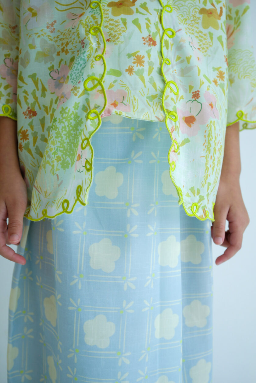 Printed Instant Pareo in Quirky Blue