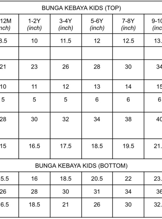 Bunga Kebaya Girls in Gold