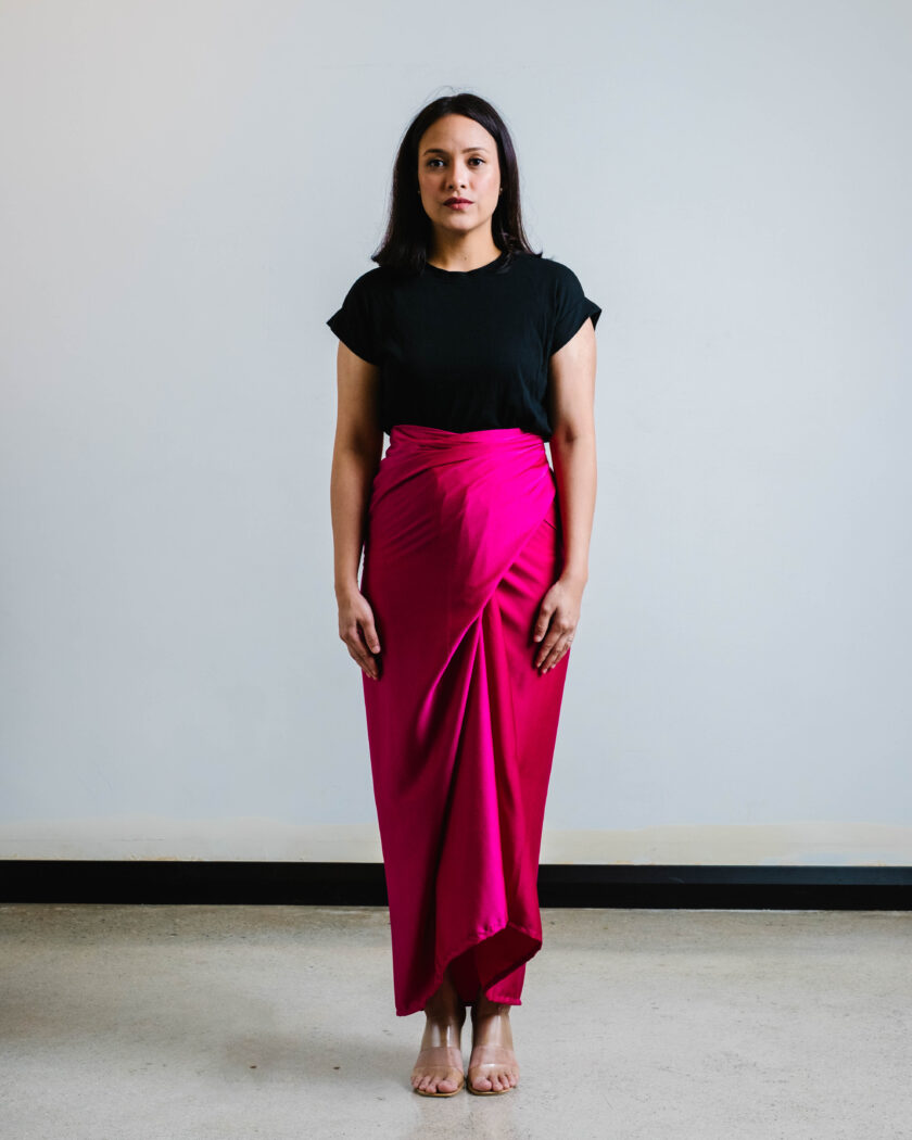 Plain Instant Pareo in Pink Fuschia