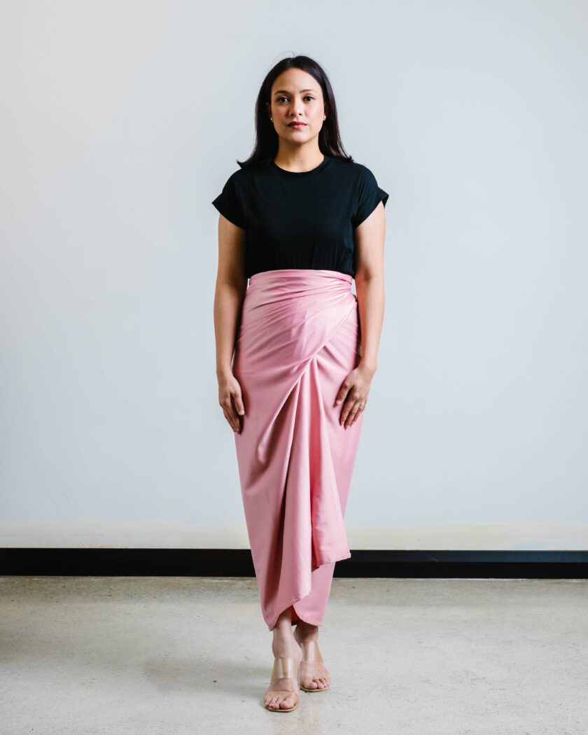 Plain Instant Pareo in Camille Pink