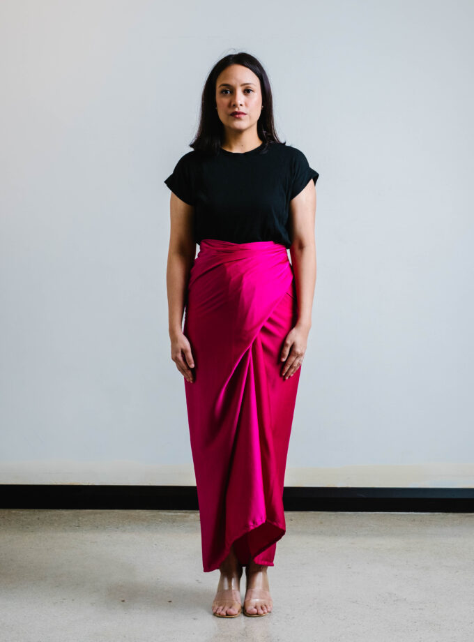 Plain Instant Pareo in Pink Fuschia