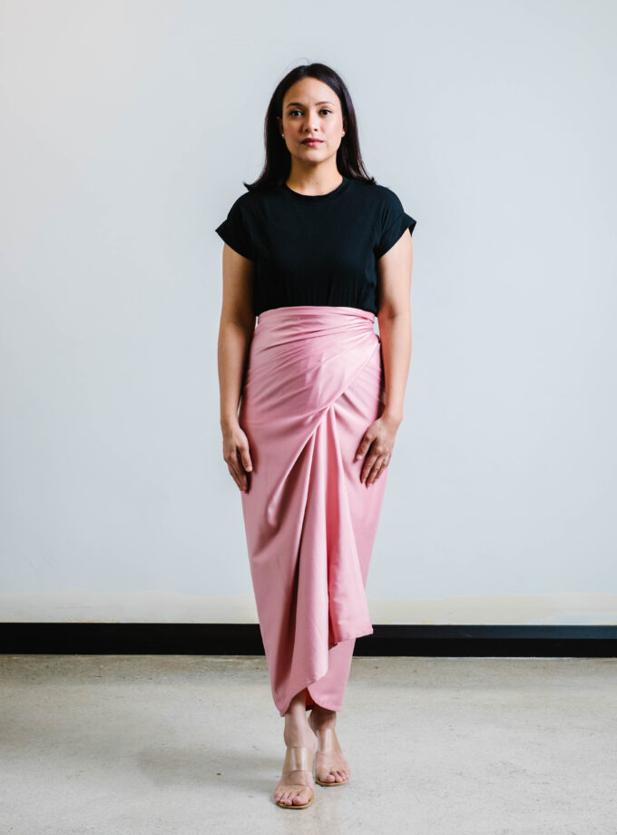 Plain Instant Pareo in Camille Pink