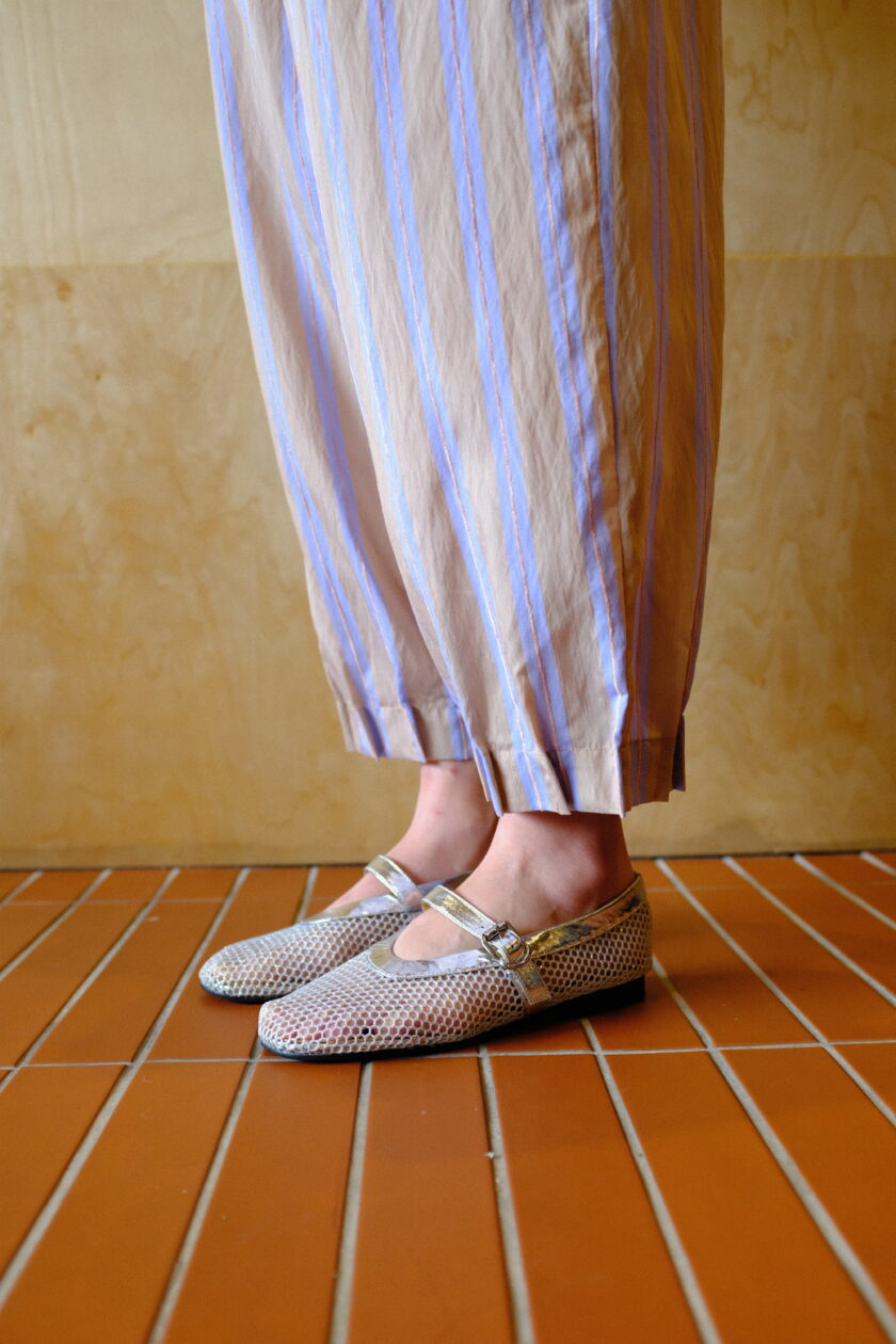 Scallop Edit Pants in Latte Pink - Image 5