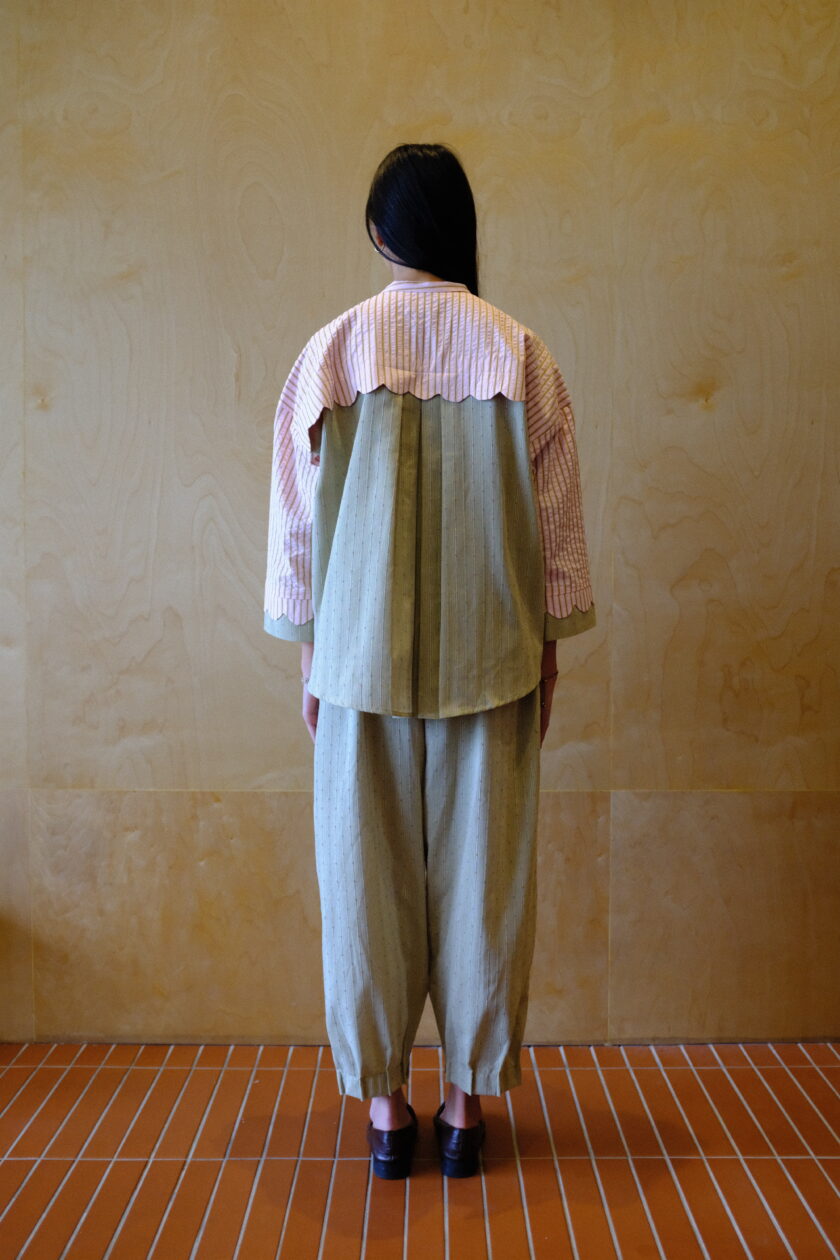Scallop Edit Shirt in Matcha Strawberry - Image 6