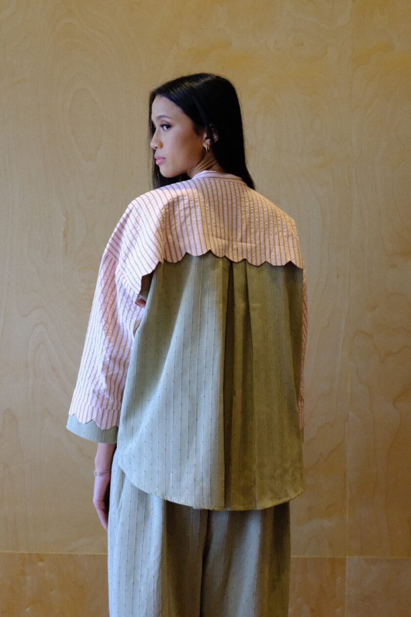 Scallop Edit Shirt in Matcha Strawberry - Image 7