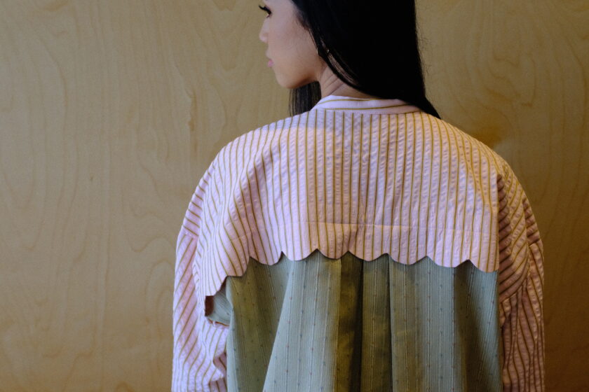 Scallop Edit Shirt in Matcha Strawberry - Image 8