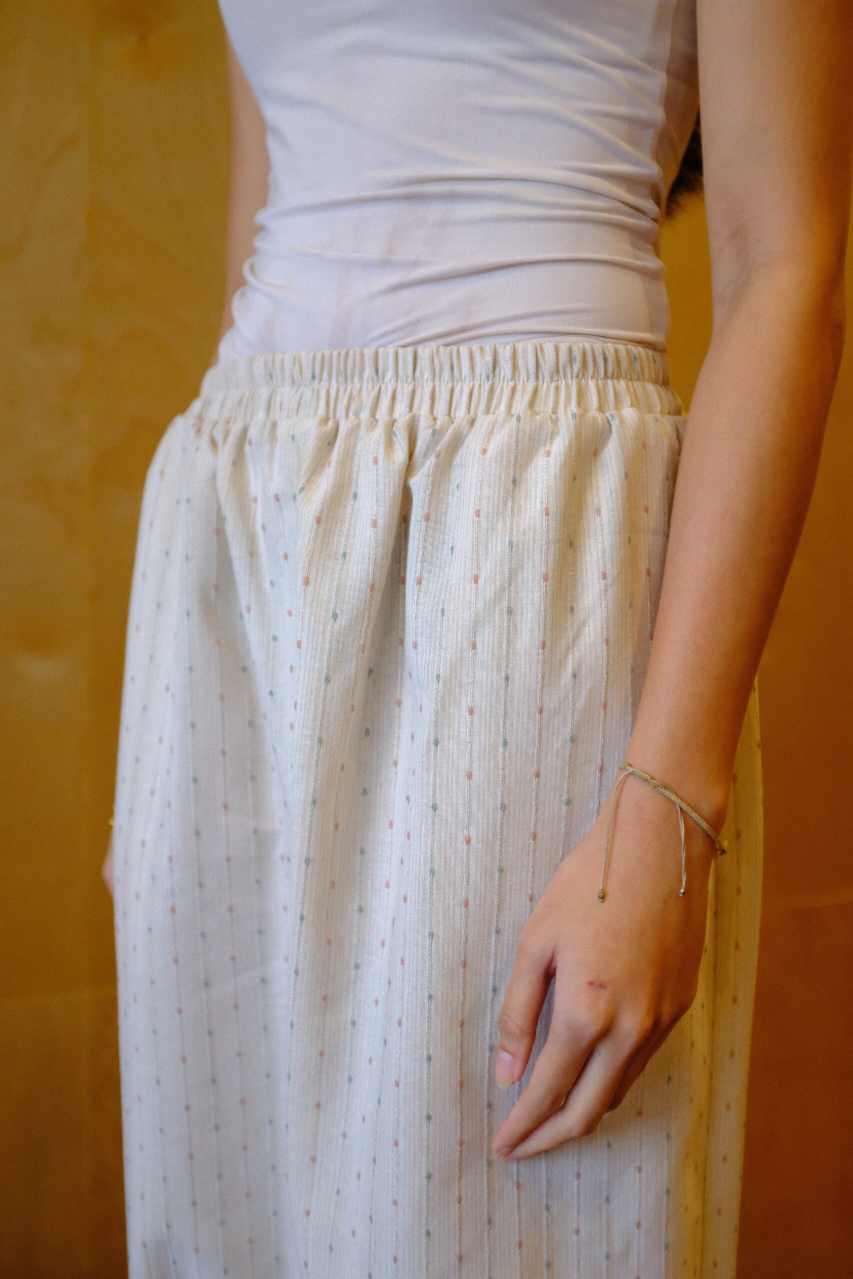 Scallop Edit Pants in Vanilla Blueberry - Image 5