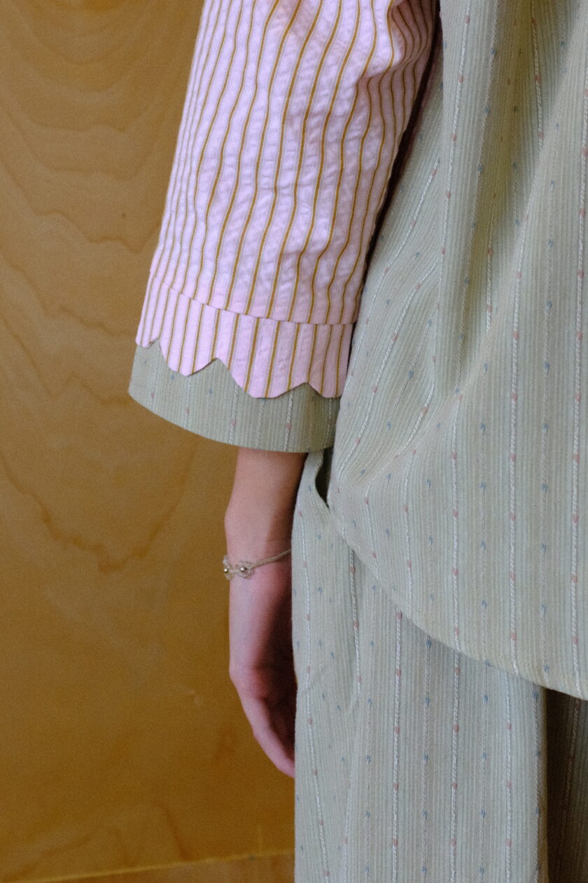 Scallop Edit Shirt in Matcha Strawberry - Image 9