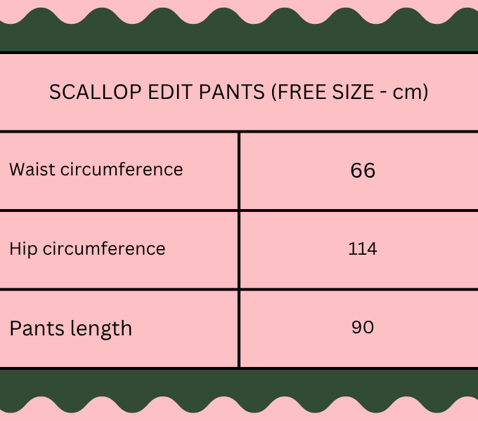 Scallop Edit Pants in Vanilla Blueberry