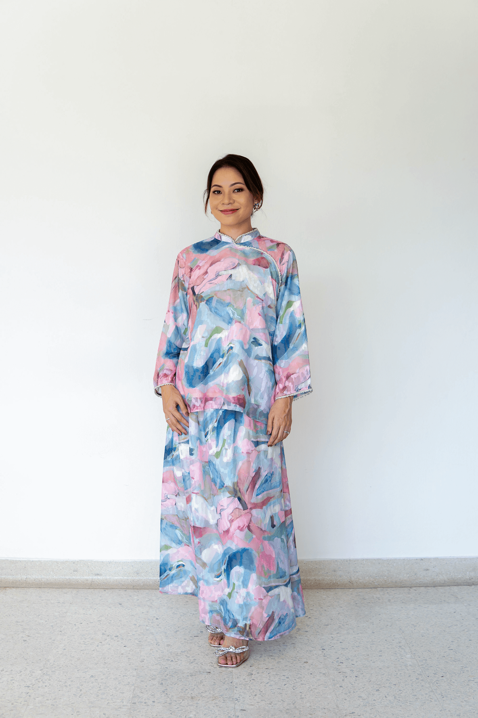 Lucy Women Set in Abstract Blue