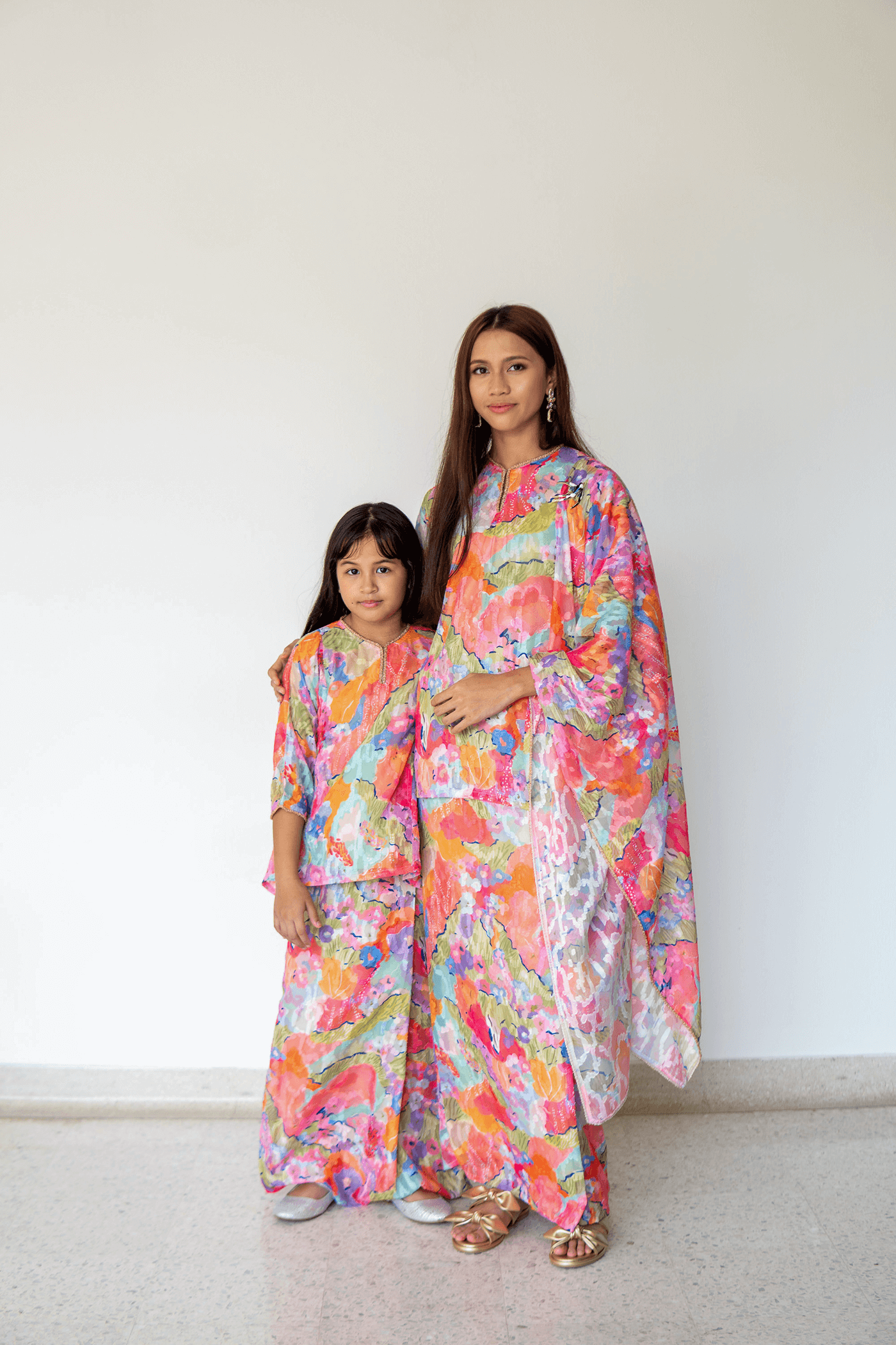 Paloma Kurung Kedah Kids in Tangerine - Image 7