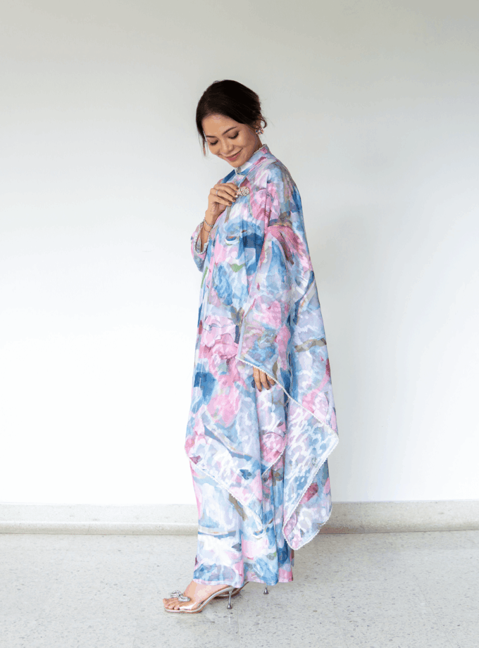 Lucy Scarves in Abstract Blue