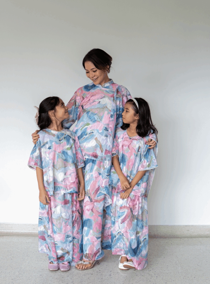 Lucy Girls in Abstract Blue (Pre-Order)