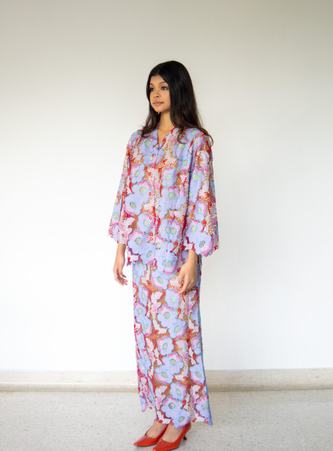 Summer Lace Kurung in Cherry Blue (PRE-ORDER)