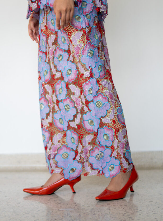 Summer Lace Kurung in Cherry Blue (PRE-ORDER)