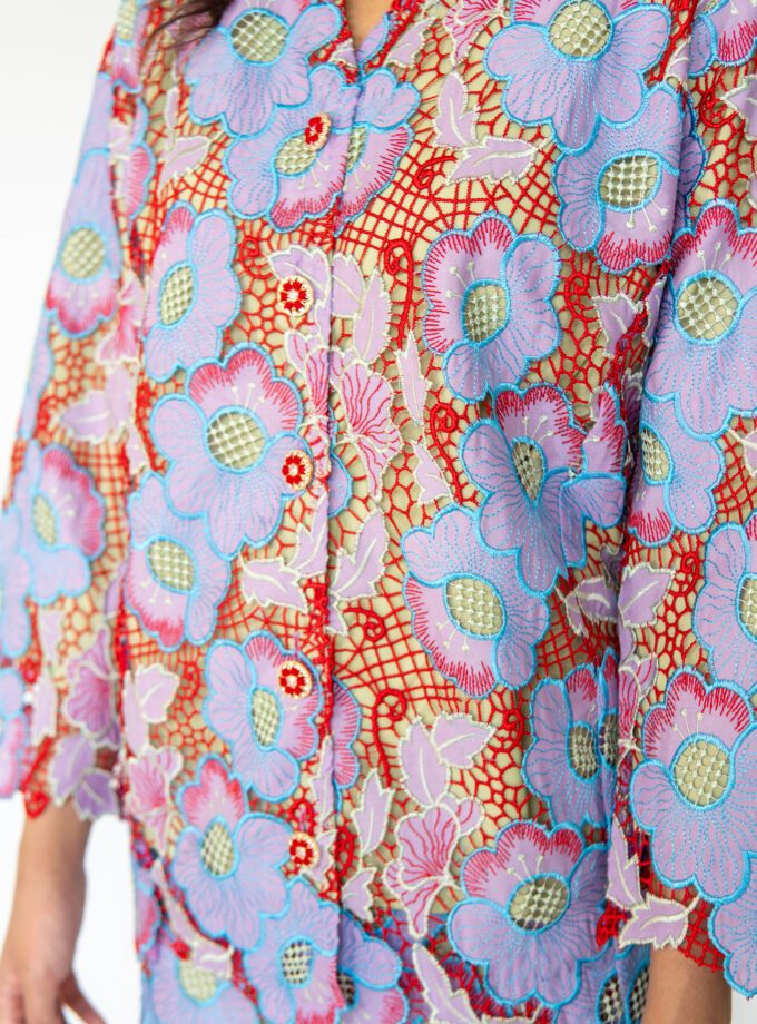 Summer Lace Kurung in Cherry Blue (PRE-ORDER)