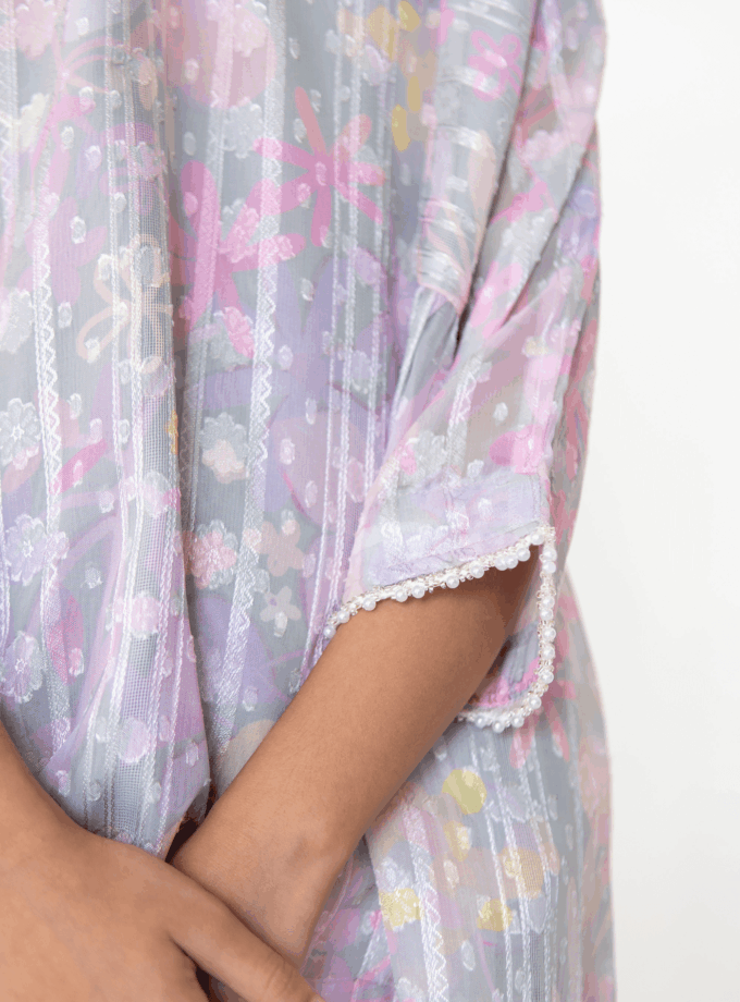 Paloma Kurung Kedah Girls in Dusty Grey