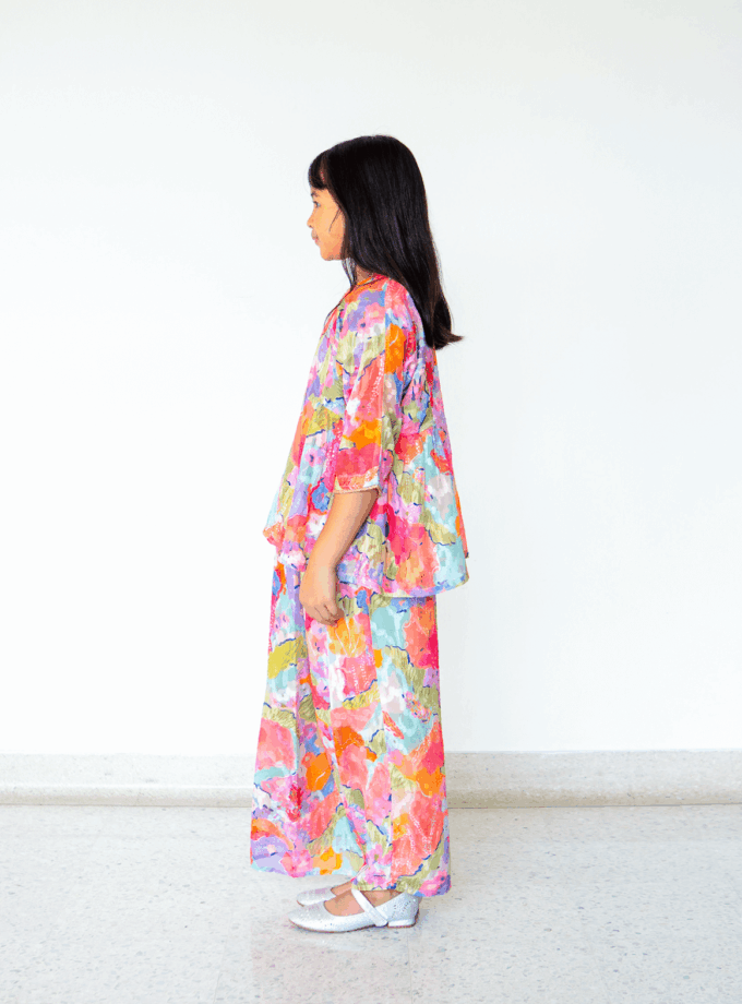 Paloma Kurung Kedah Kids in Tangerine