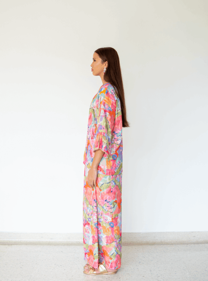 Paloma Kurung Kedah Women in Tangerine