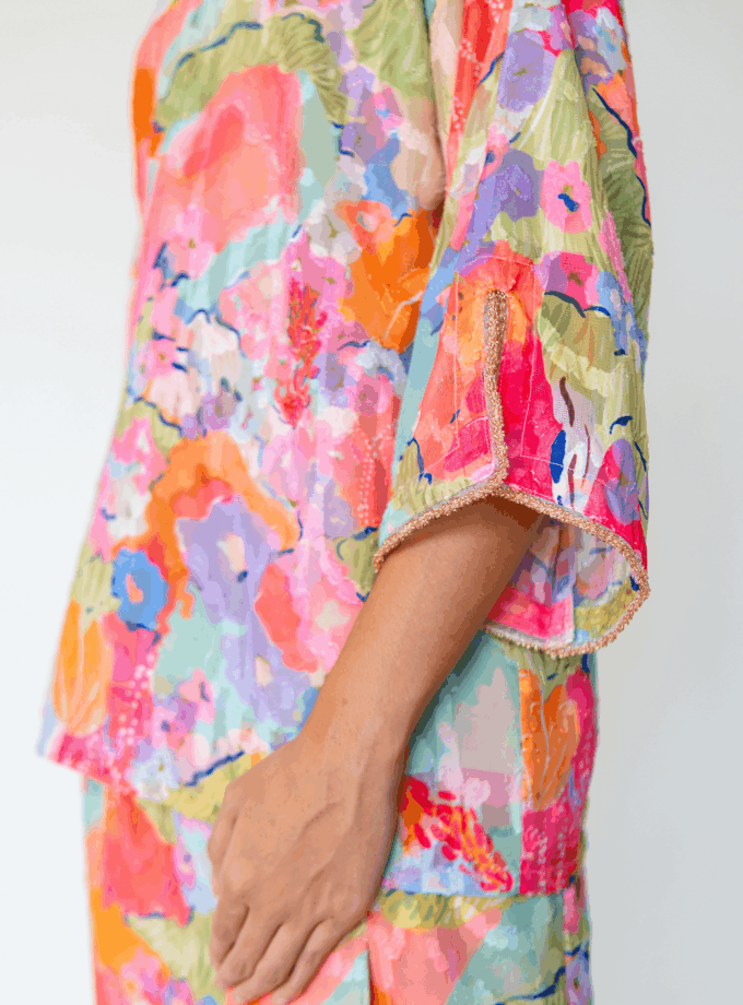 Paloma Kurung Kedah Women in Tangerine