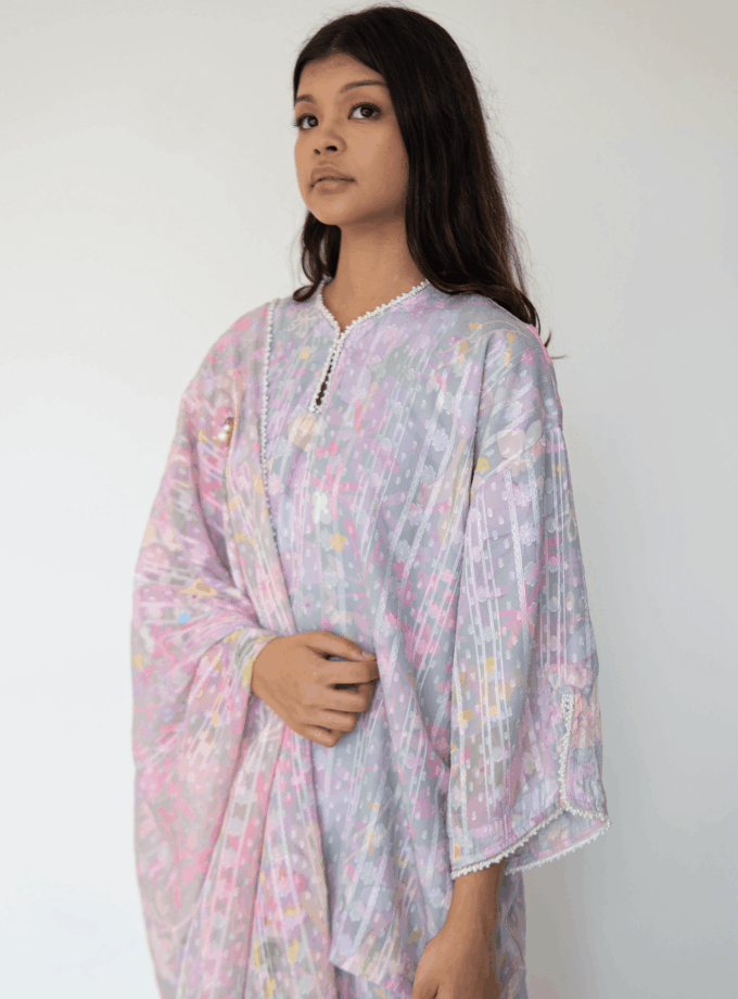 Paloma Kurung Kedah Women in Dusty Grey