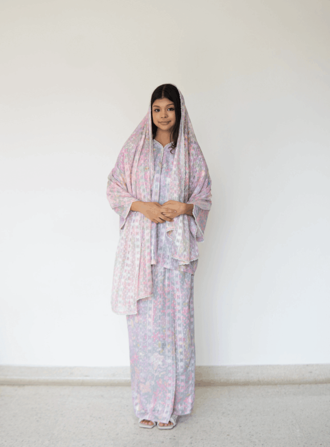 Paloma Kurung Kedah Women in Dusty Grey