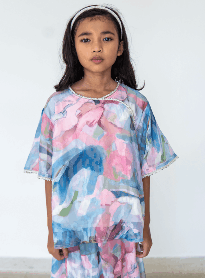 Lucy Girls in Abstract Blue (Pre-Order)