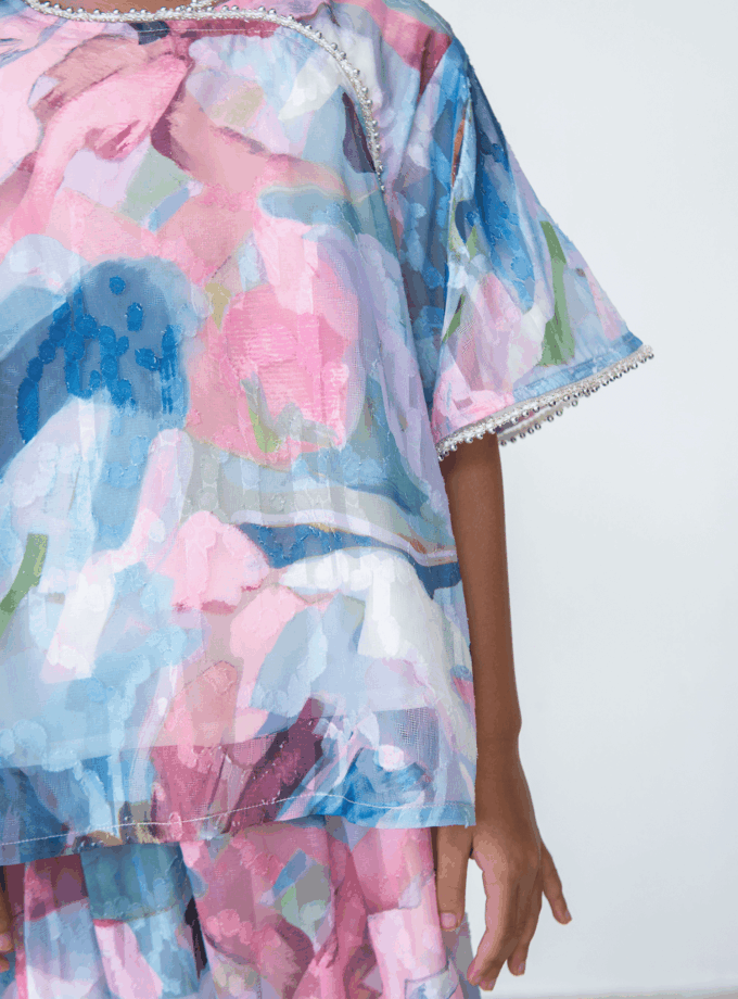 Lucy Girls in Abstract Blue (Pre-Order)