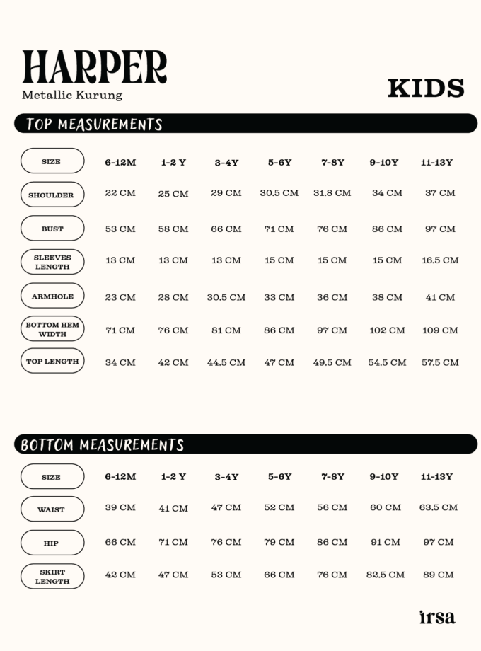 Harper Kids in Mettalic Gold (Pre-Order)