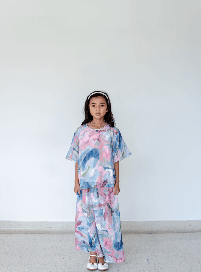 Lucy Girls in Abstract Blue (Pre-Order)